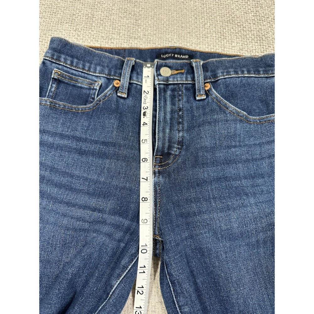 Lucky Brand Jeans Womens 28x26 Blue Ava Mid Rise Crop Mini Boot Raw Hem Read - Picture 5 of 14